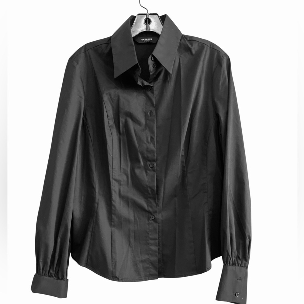 Express Black Button Down Shirt Size 13/14 NEW